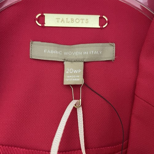 Talbots Pink Jacket Blazer Size 20W Petite Italian Fabric Double Cloth NWT - Picture 9 of 11