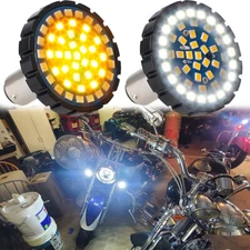 For Harley Road King Fatboy Sportster 1157 LED Turn Signal Amber/White Lights