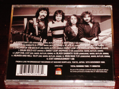 Black Sabbath: Tokyo Heaven - Japan Broadcast 1980 CD 2023