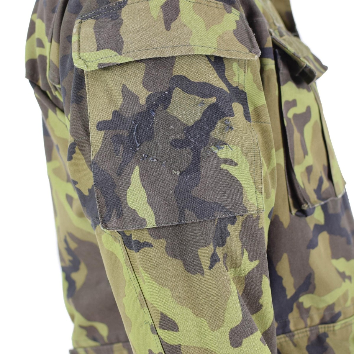 Original Czech army troops field jacket leaf camo pattern parka