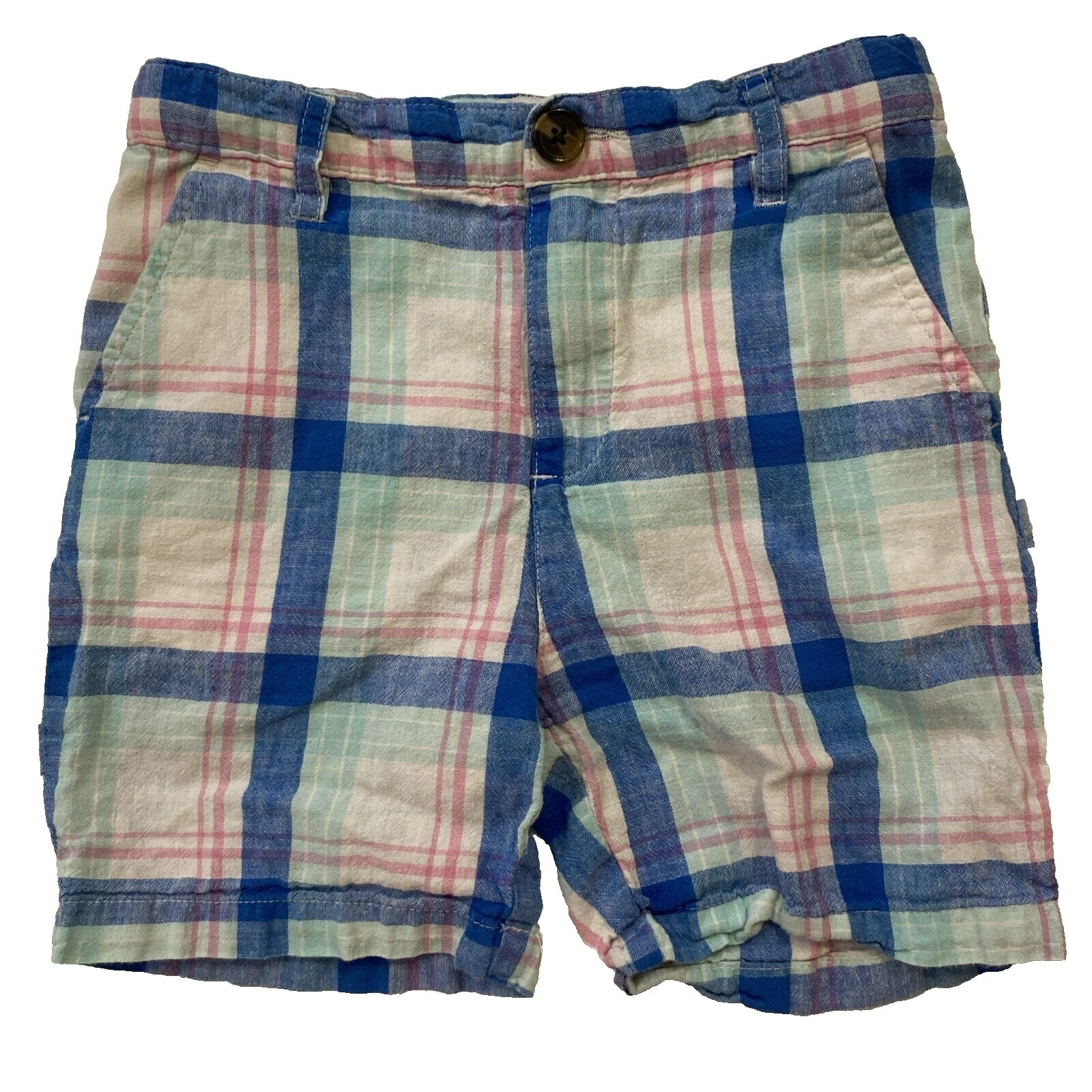 Pantalones Cortos Multicolor De Lino Para Niños