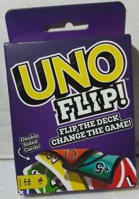 UNO Flip Double Sided Card Game for 2-10 Players Ages 7+