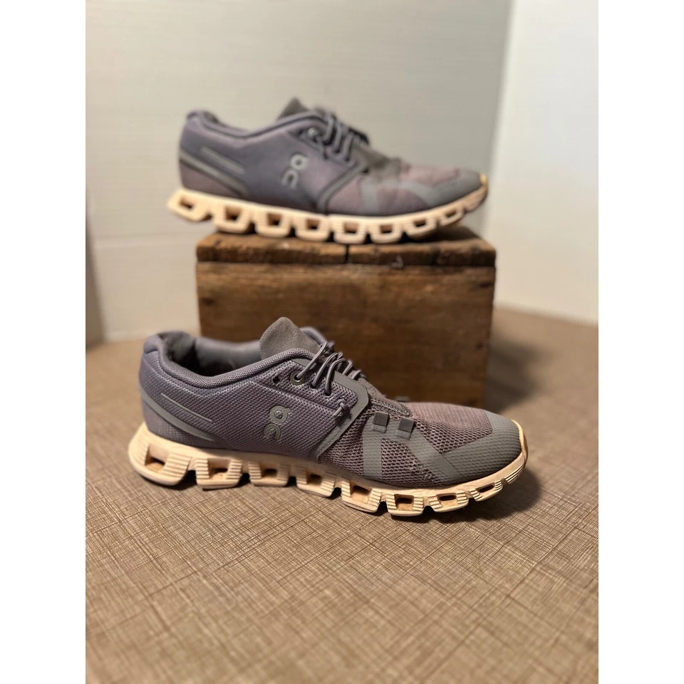 On Cloud Gris Melocotón Zapatos para Correr Ligeros Cómodos Tenis para Mujer 8 Foto 2 de 4