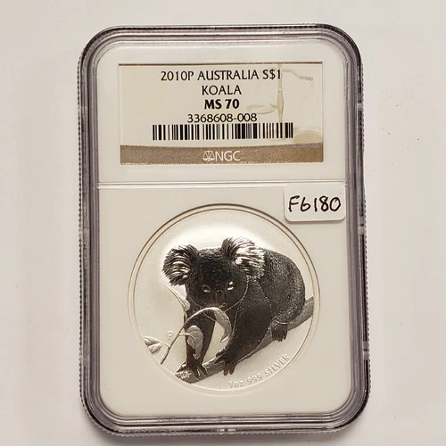 2010-P $1 Australia Koala - PQ Frosty Coin - NGC MS 70 - SKU-F6180