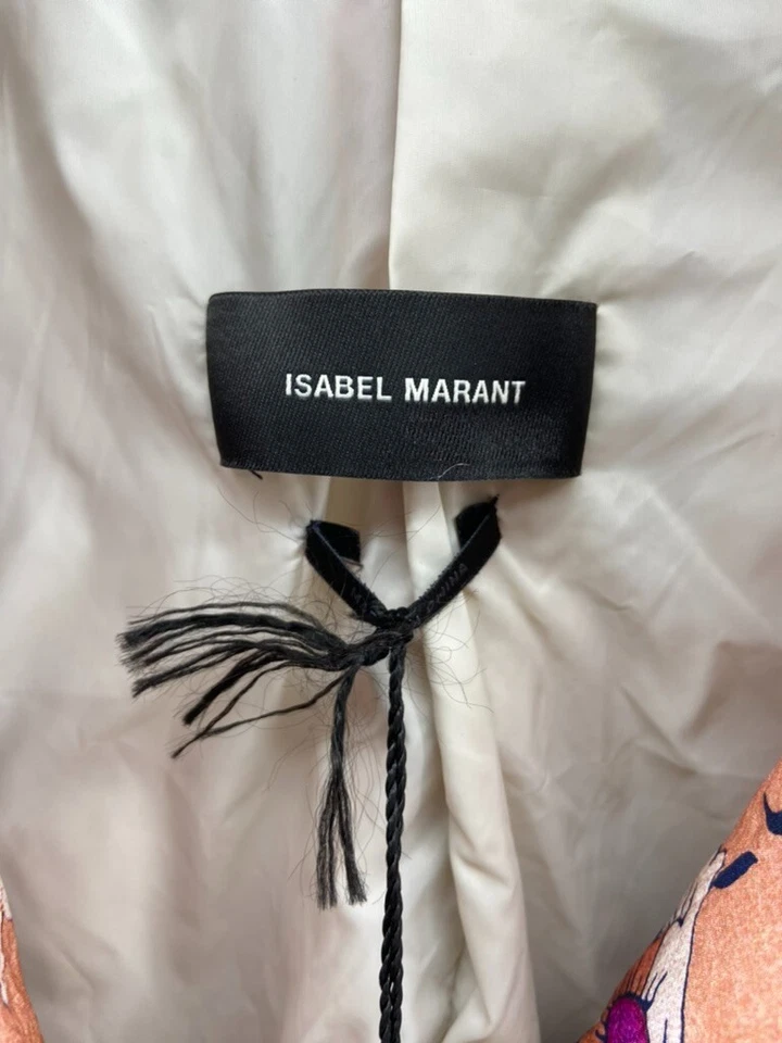 Chaqueta Isabel Marant Nueva con Etiquetas Talla 36 S Naranja Janissae Papaya Mangas Extraíbles Forrada Foto 3 de 4