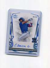 2023 Leaf Trinity Platinum Blue Autographs Enmanuel Bonilla Rookie Auto 46/49