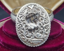 PRACHTVOLLE WIENER JUGENDSTIL SILBER DECKEL DOSE PILLENDOSE EROTIKA 1872-1922!!!