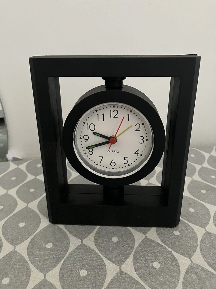 Black Abstract Art Quartz Clock   - New - Image 2 of 4