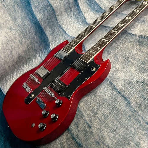 Transparent Red SG Double-head Electric Guitar 12Strings+6 Strings Mahogany Body - Picture 5 of 10