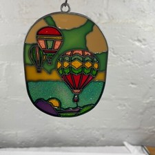 Hot Air Balloon Suncatcher or Ornament w/Suction cup New
