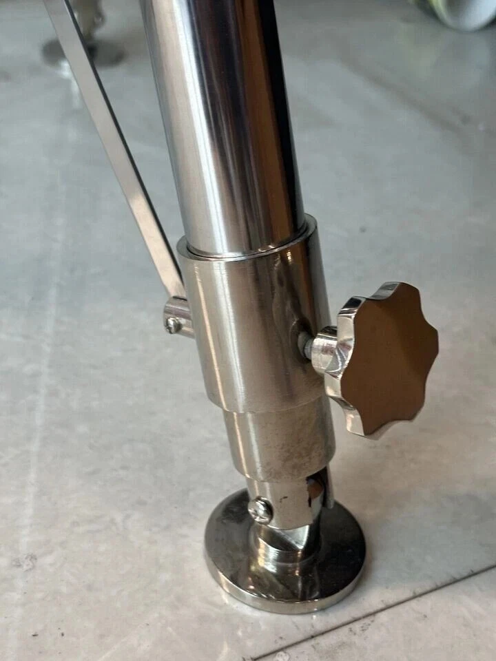 Vintage Nautical Steel Floor Standing Tripod Antique Look Heavy Silver Best Gift - Image 2 of 4