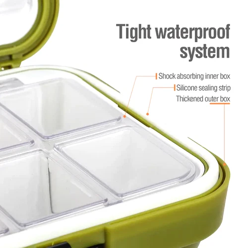 1x Fishing Lure Bait Tackle 2 Layer Storage Box Case Waterproof Compartments NEW - Picture 102 of 150