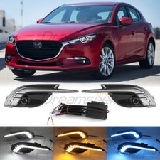 Led Drl Daytime Running Light For Mazda3 Axela 2017-2018 Fog Lamp W Turn Signal Led Drl Daytime Running Light For Mazda3 Axela 2017-2018 Fog Lamp W Turn Signal