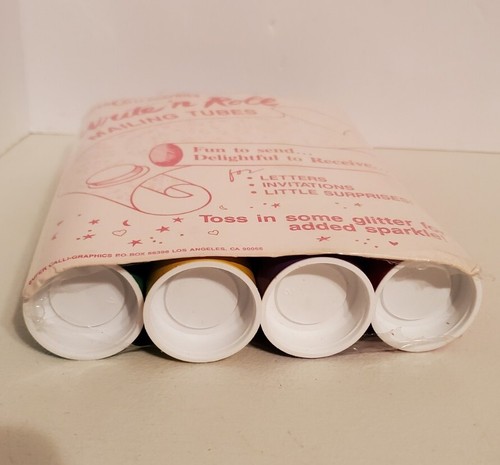 Vintage! Super Calli-Graphics Write N Roll Versandröhren 4er Set - Bild 2 von 3
