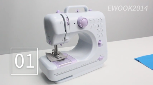 12 Stitches Mini Electric Sewing Machine Portable Overlock 2 Speeds Foot Pedal - Video 1 of 1