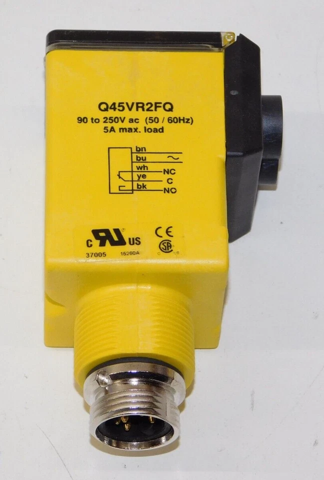 New Banner Engineering Q45VR2FQ 37005 Photoelectric Sensor 5A 90-250V AC Module - Image 2 of 3