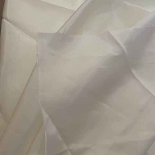 Satin Fabric Cream White 4 1/2 Yards x 46 Inches - Picture 4 of 5