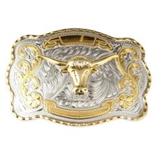 Belt Buckle Bull 5.5" x 4", For 1.5" Belt, Men Big Cowboy Western Animal Rodeo