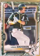 2021 Bowman Camo Logan Davidson #BP-115 Oakland Athletics