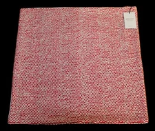 NEW NWT West Elm Pottery Barn 24 x 24 Pillow Cover Red Sweater W/ Linen Back