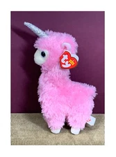 2019 TY'S LITTLE PINK LLAMA UNICORN  NAMED "LANA" PLUSH/STUFFED ANIMAL