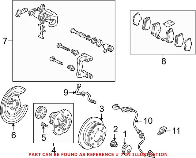 HONDA OEM 06432S84505RM Rear Brake Caliper/Disc Brake Caliper for