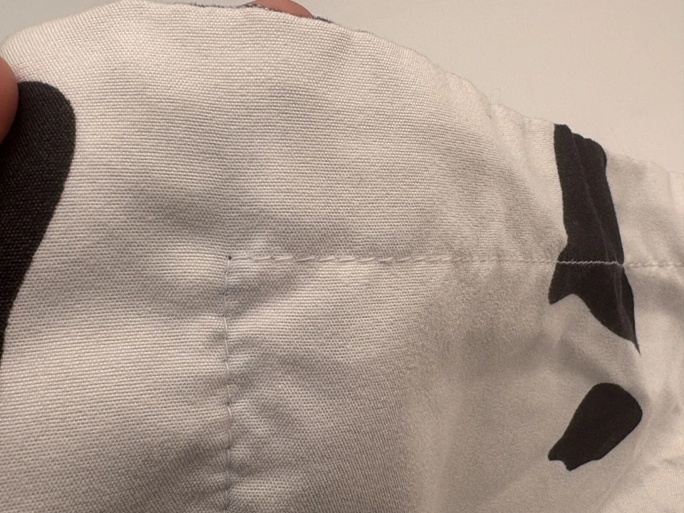 Cow Print & Plaid Pillowcases Farmhouse Standard Size Black & White Set Of 2 - Image 2 of 3