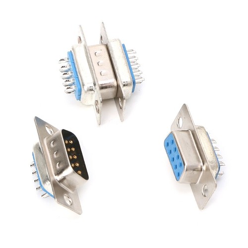 5 paires de connecteurs DB9 mâle et femelle RS232 9 broches fil soudure port série prise - Photo 5/8
