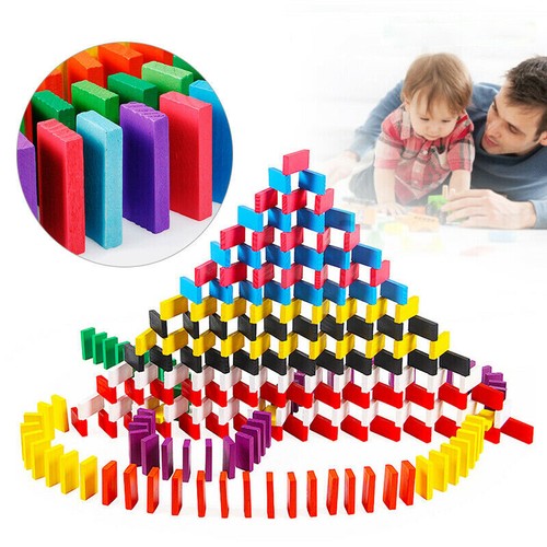 Dominoes Set for Kids Colorful Dominos Tiles for Building Stacking Racing Gifts. - Picture 5 of 23