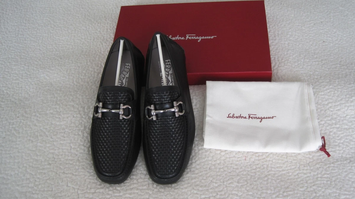 NEW IN 16 Black Calf Woven Leather Loafers. Size 7.5EEE | eBay