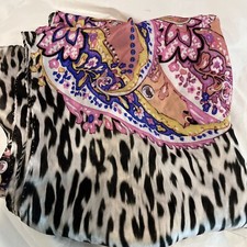 VTG SCARF BEAUTIFUL RECTANGLE ANIMAL PRINT Italy 17 By 66  U1