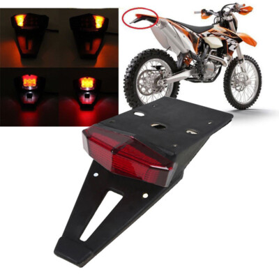 4X moto lumière 12 LED clignotants séquentiels avec lame feu arrière noir FR