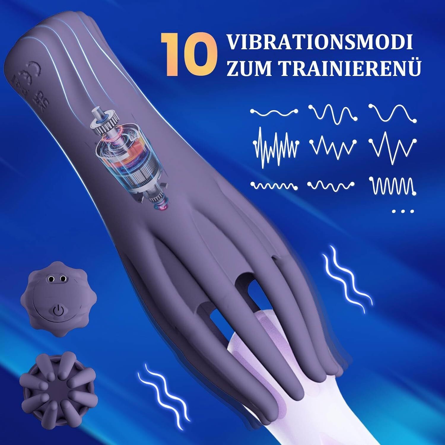 Elektrischer Masturbator Penistrainer Penis Vibrator Mit 10 Vibrationsmodi Cup