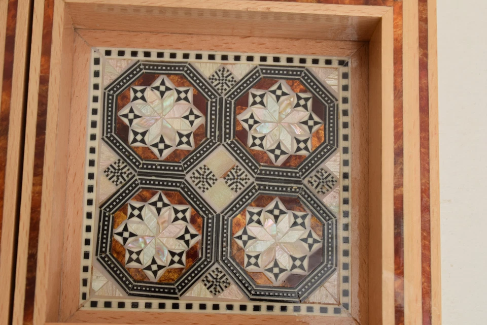 Handmade Tray Set, Candy Snacks Nuts Wood Serving Tray Set Platter, Home Décor - Image 3 of 4