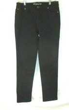 New Peace Love World Ankle Jeans Black Denim Sz 4 Stretch Tapered Women CB82B