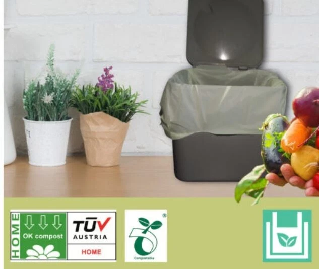 100 % Compostable Kitchen Caddy Liners - Food Waste Bags  - 7 Litre - Image 3 of 3