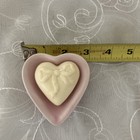 Vintage Ceramic Porcelain Heart Trinket Jewelry Soap Dish Pink Made In Italy C&E — photo 4