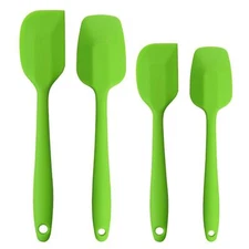 Silicone Spatulas Set Rubber Spoon Spatula Heat Resistant Spoonula One Piece ...