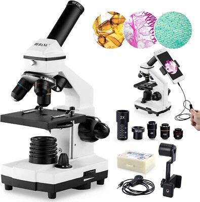 Bebang Ultra Power Microscope 100X-2000X With Accessories White New