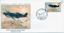 1941 FLYING TIGERS P-40B WARHAWK TOMAHAWK Fighter Aircraft WWII Stamp FDC