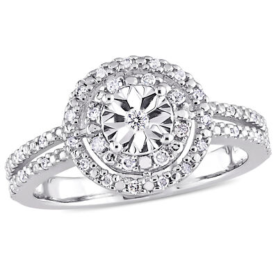 Amour Sterling Silber Diamant Ring