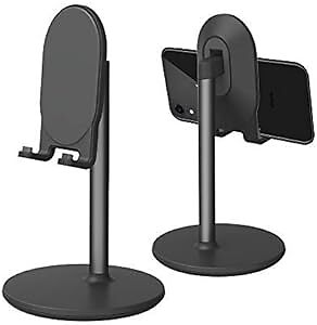 Phone Stand for Desk, Adjustable Cell Phone Holder for Desk, Compatible Black-image