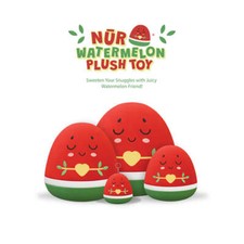 Nūr Watermelon Plush Toy & Keyring   Soft Mu...
