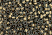 11/0, Toho Seed Beads, 999F, Gold-Lined Frosted Black Dia, 10 grams,TR-11-999F