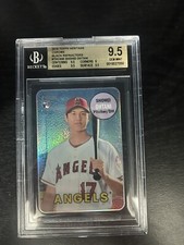 SHOHEI OHTANI 2018 TOPPS HERITAGE CHROME BLACK REFRACTOR  /69 #THC600 BGS 9.5