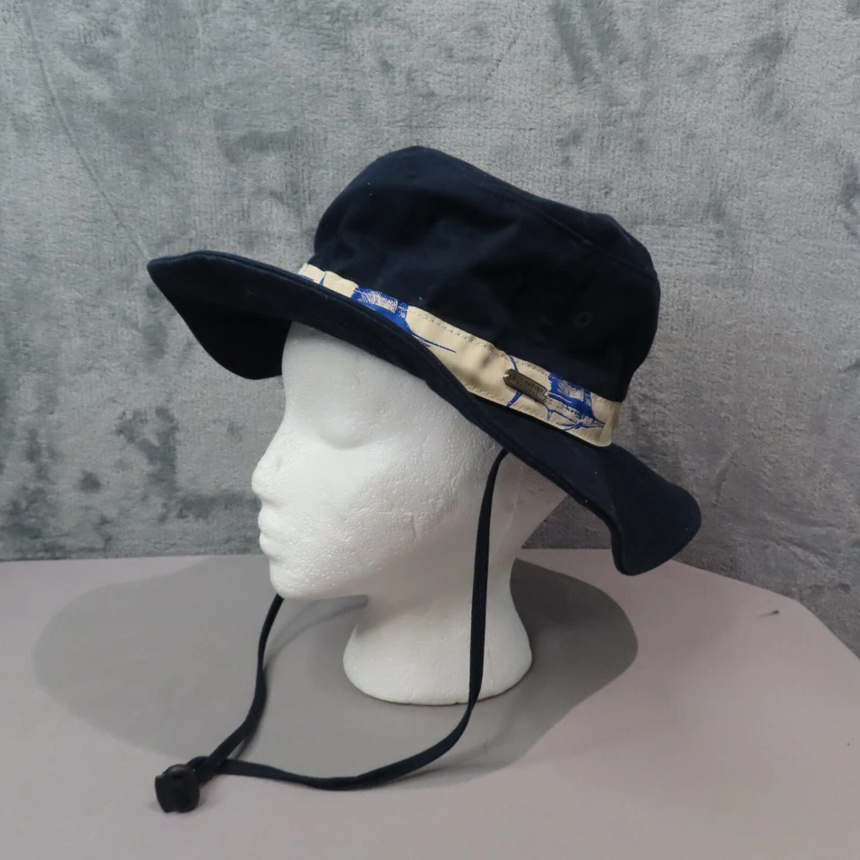 GUY HARVEY Sombrero Boonie Juvenil O/S Azul Marino Correa para la Barbilla Pesca Marlín Foto 2 de 4