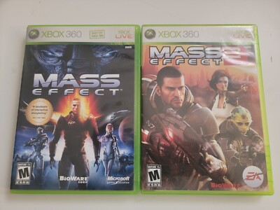 Mass Effect 1 (2007) and 2 (2010), Xbox 360, Complete, Tested, Plays Well