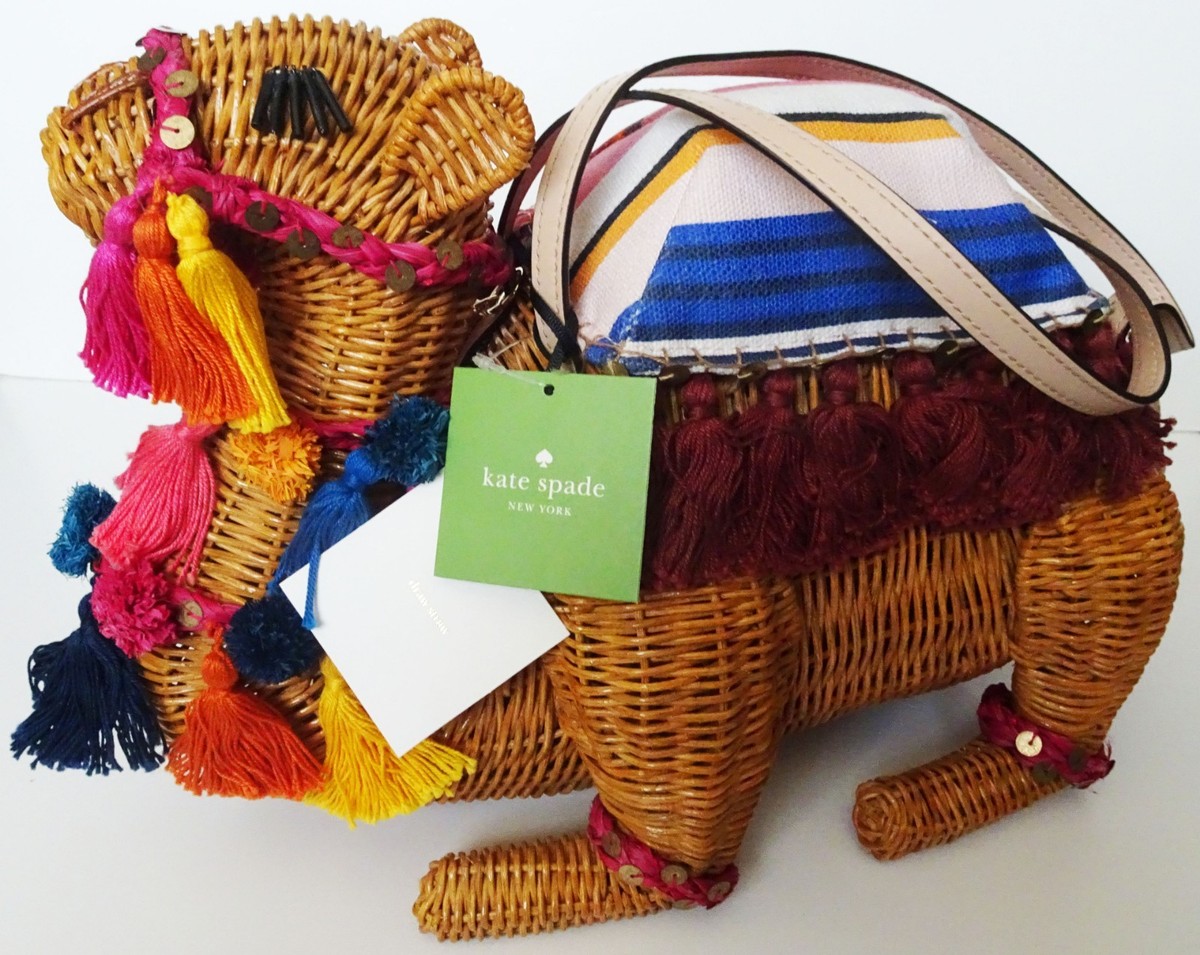 Kate spade wicker camel bag Clearance
