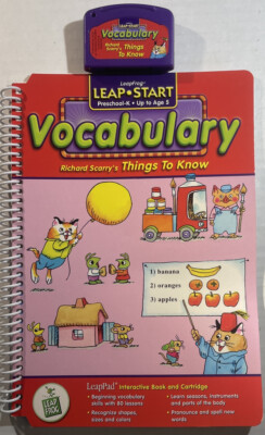 Leap Frog/Leap start ￼Vocabulary Richard scary s￼Things to know￼ with Cartridge