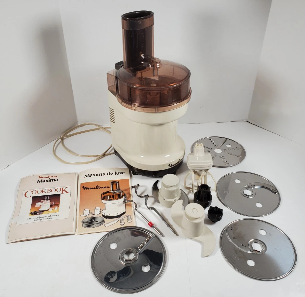 Moulinex Maxima de Luxe Food Processor Mixer Blender Attachments Bundle Works